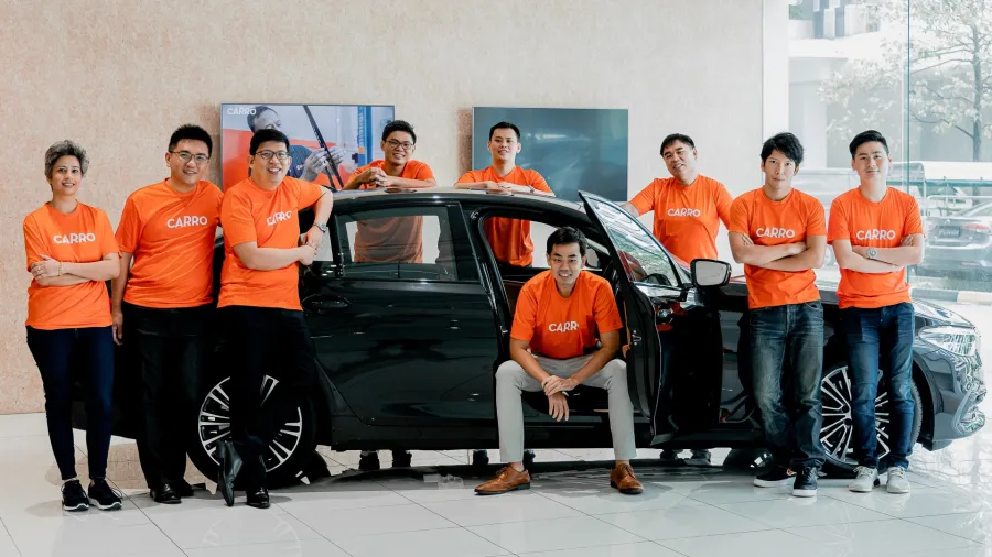 The Carro Team with CEO and founder Aaron Tan (center-front).