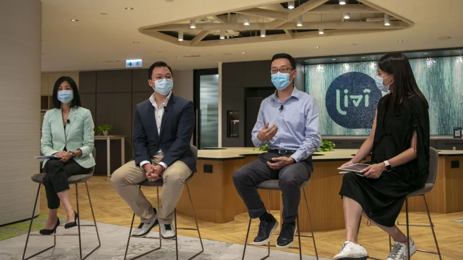 livi bank during an event.