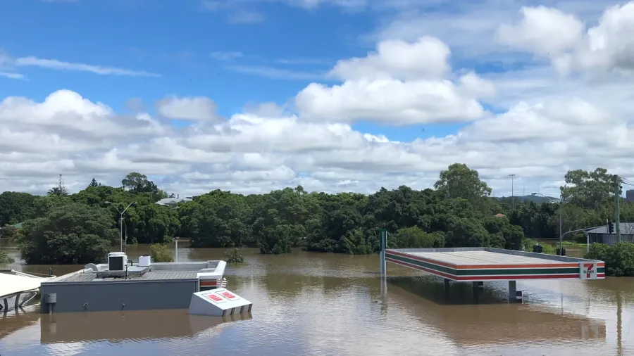 7-Eleven's Fairfield outlet, described by its CEO as having been completely inundated. Photo: Supplied