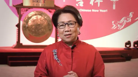 Laura Cha designated as HKEX chairman anew. /screenshot from HKEX Group Youtube page