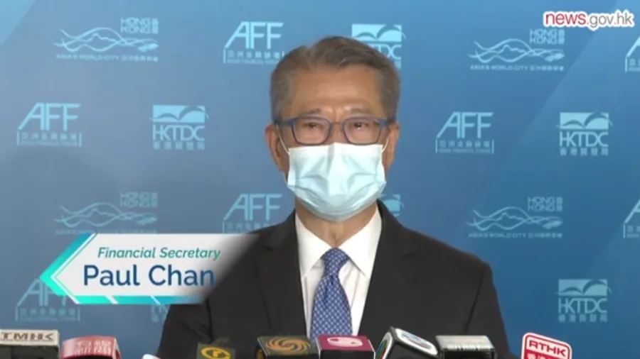 Financial Secretary Paul Chan (Screenshot from video by news.gov.hk)