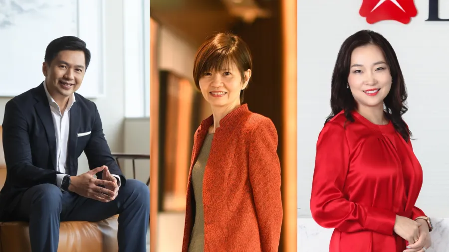 From Left To Right: Dean Tong, Head, Group Human Resources, UOB; Lee Hwee Boon, Head of Group Human Resources, OCBC; and Lareina Wang, ED, head of digital & innovation, Institutional Banking Group of DBS Hong Kong (Photo courtesy of UOB, OCBC, and DBS).