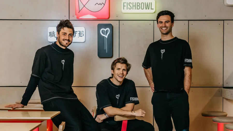 FISHBOWL founders Nathan Dalah, Nicolas Pestalozzi, and Casper Ettelson. /FISHBOWL