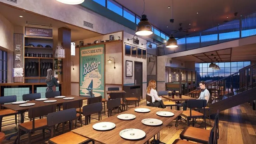 Render of the new look and design Hog's Breath Cafe restaurants. /Hog’s Breath Cafe