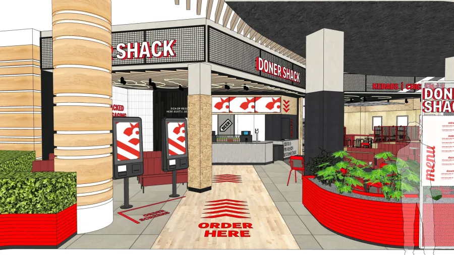 Concept images of the Doner Shack restaurants. /Döner Shack