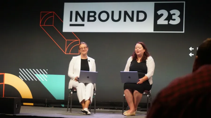 Left: Laura Wronski Right: Lara Belonogoff at INBOUND 2023