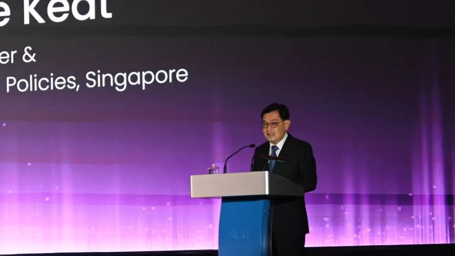 Heng Swee Keat, Deputy Prime Minister and Coordinating Minister For Economic Policies during his opening speech at the ITAP 2023. Photo by Emilia Claudio.