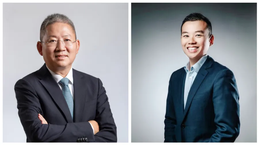 Wang Ke (left), incoming Head of Greater China, OCBC; and Ang Eng Siong (right), acting CEO of OCBC Wing Hang China.