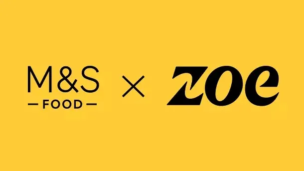 Logo of M&S Food and ZOE