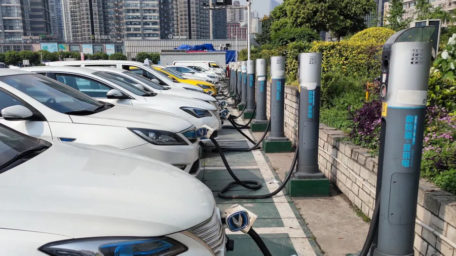 Electrical car charging in Chongqing, Chinael ectricity power station