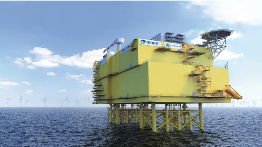Artist impressions of the 2 GW HVDC Platform. ©TenneT (Press photo)