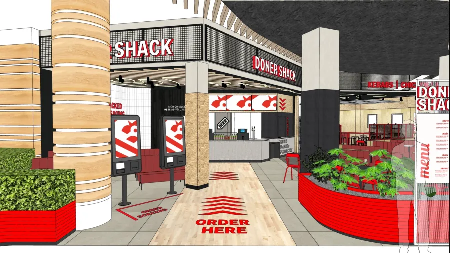 oncept images of the Doner Shack restaurants. /Döner Shack