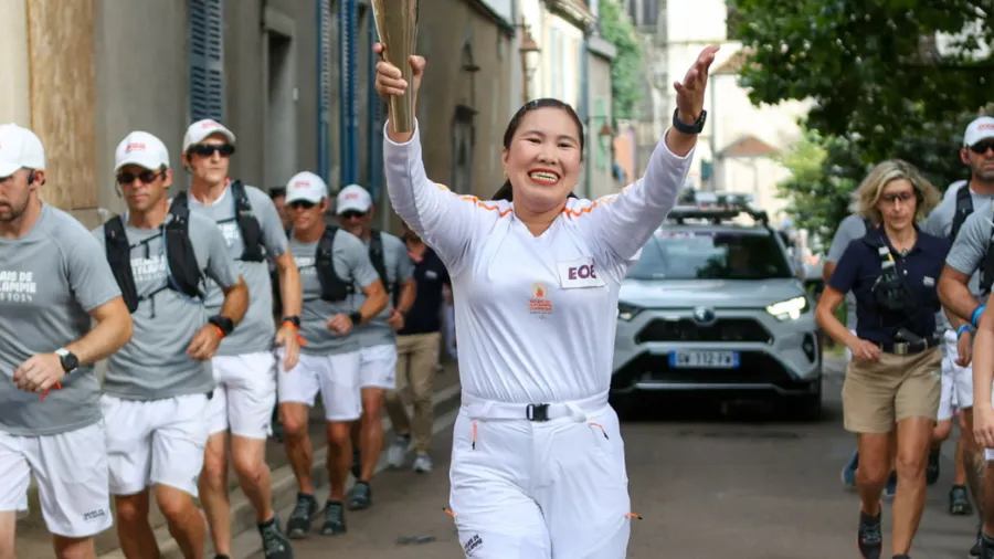 Marivic Navaja, a Multi-Unit Manager from Costa Coffee Kuwait and Torch Bearer. /Photo from Costa Coffee