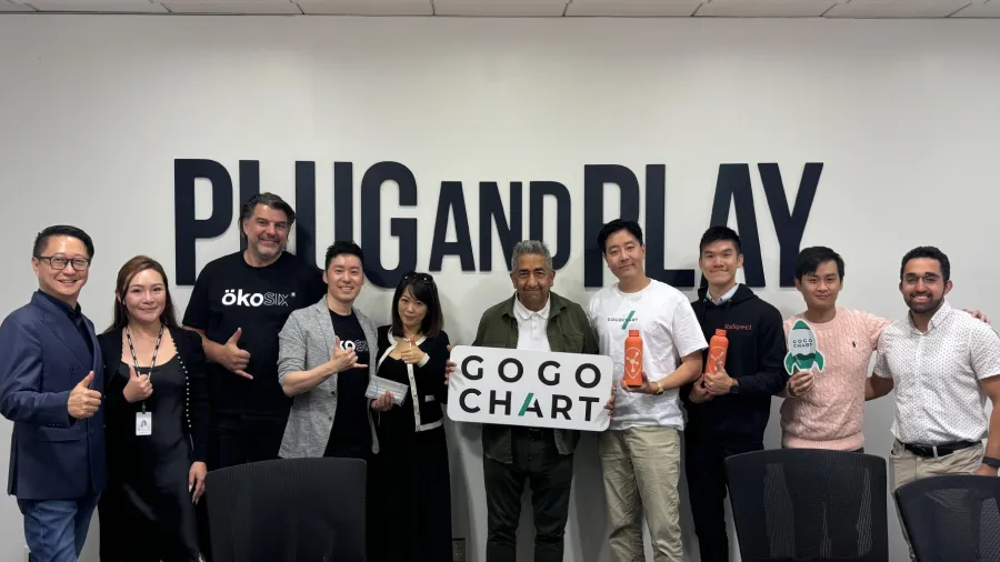 A group photo amongst the five startups participating in the HKSTP Global Booster Programme with Mr Rahim Amidi, Co-founder of Plug and Play (fifth from right).