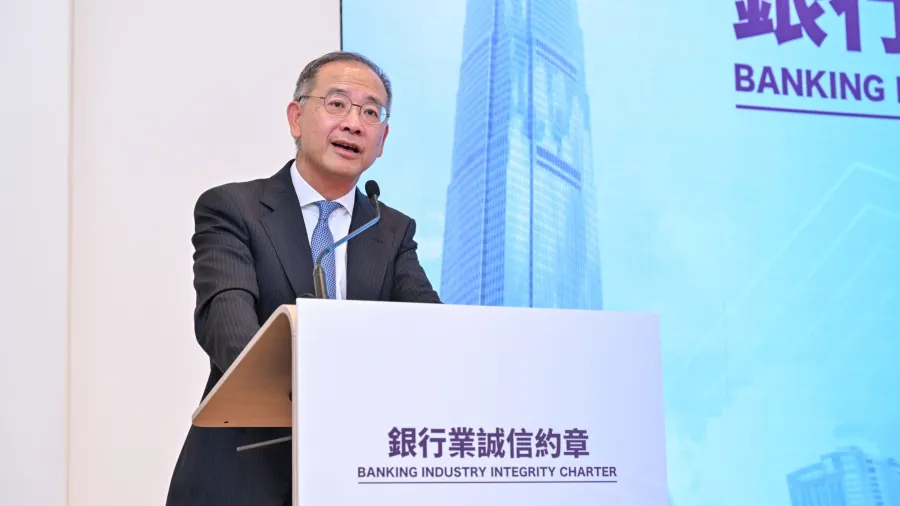 Mr. Eddie Yue during the launch of the Integrity Charter on 9 October 2024.