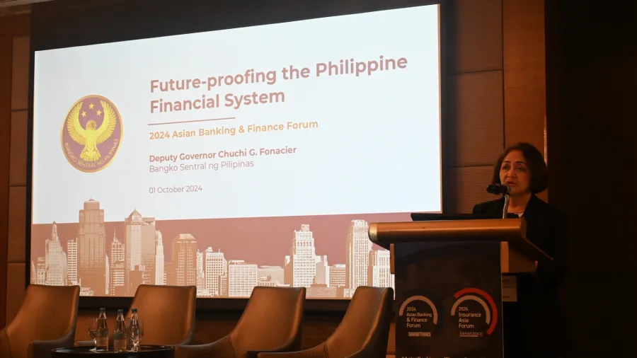 BSP Deputy Governor Chuchi Fonacier, speaking at the ABF IA Manila Forum 2024.