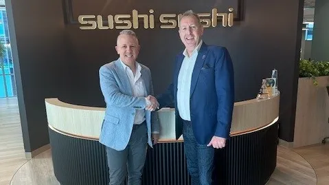 Stephen Anders CEO (L) with Stanley Greene NZ MF.