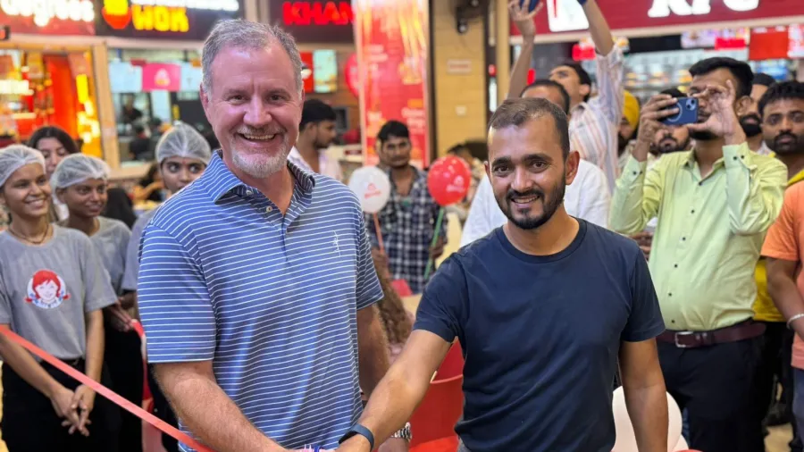 E.J. Wunsch, Wendy’s President, International, and Jaydeep Barman, Rebel Foods Co-Founder and CEO. / Press photo