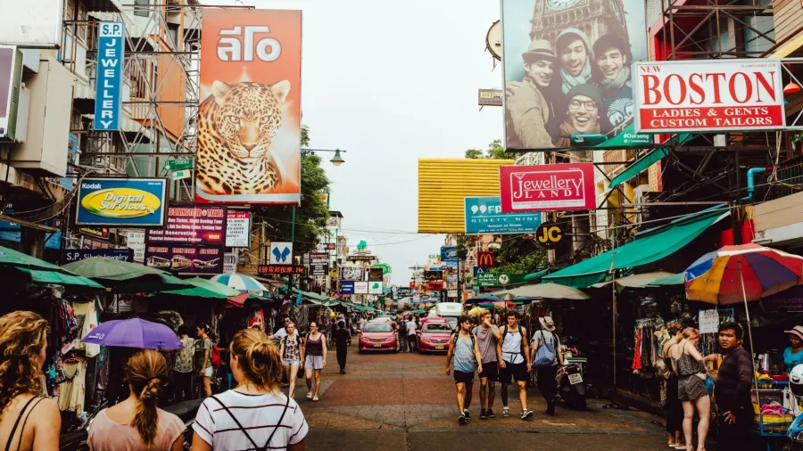 A street in Bangkok, Thailand (Photo by Evan Krause via Unsplash).