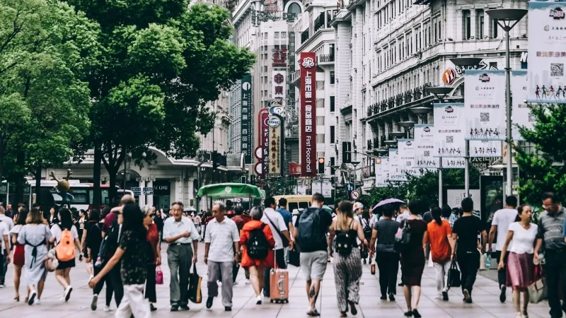 A street in Shanghai, China. Photo by Hanny Naibaho via Unsplash.