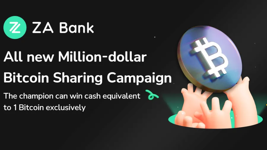 ZA Bank launches million dollar bitcoin sharing campaign.
