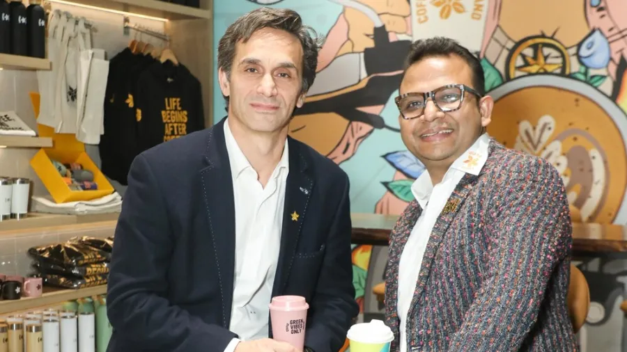 Konstantinos Konstantinopoulos, CEO of Coffee Island and Pratyush Kumar Sureka, CEO of Vita Nova.