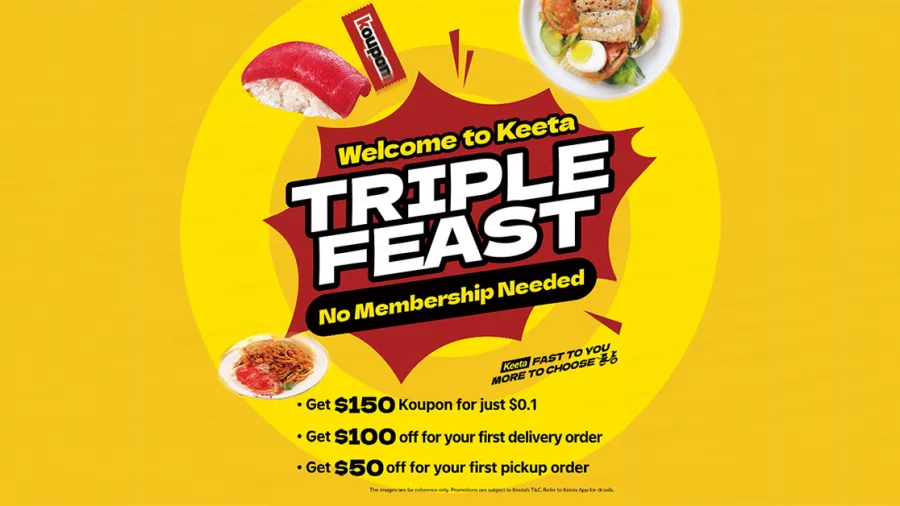 Keeta announces the launch of the "Triple Feast" available to both new and existing users.