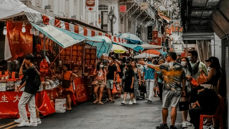 Singapore's Chinatown Street. Photo from Unsplash.