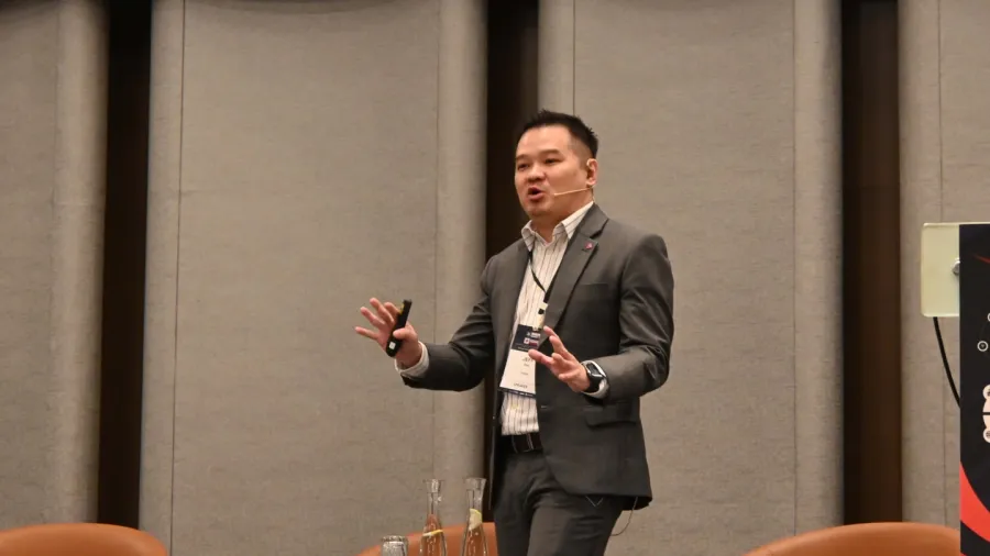Mr. Jeff Wee of Adobe, speaking at the ABF IA 2025 Summit - Malaysia.