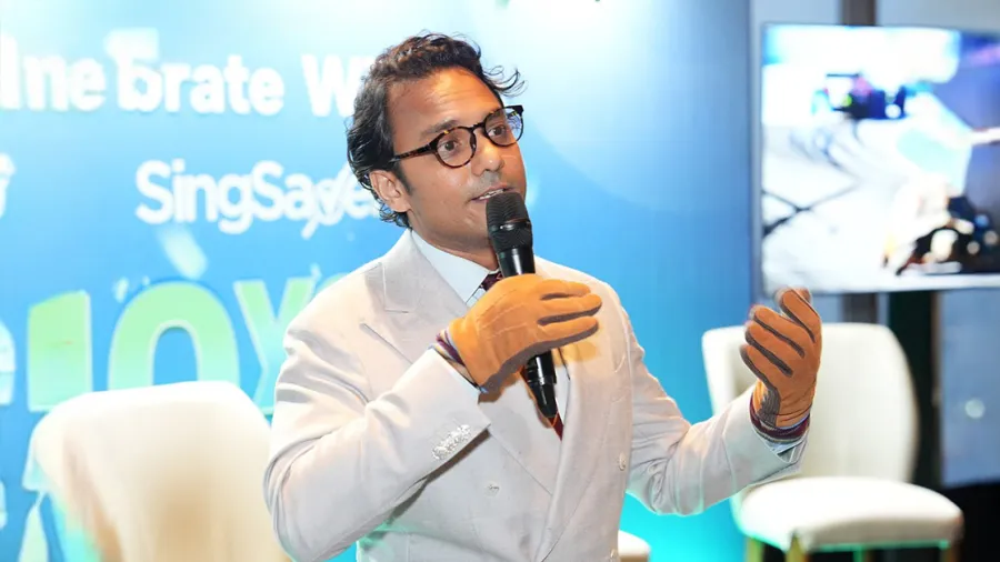 CEO Rohith Murthy during SingSaver's 10th anniversary celebration (Photo from SingSaver)