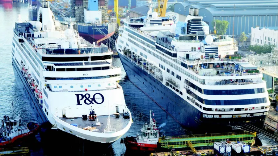 Concurrent repair and upgrading of Pacific Aria and Pacific Eden at Sembcorp Marine Admiralty Yard in November 2015