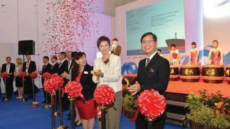 (From left to right) Ms Michelle Lim, Managing Director, Reed Exhibitions Guest of Honour, Mrs Josephine Teo, Senior Minister of State for Finance and Transport and Mr Paul Beh, President, Asia Pacific, Reed Exhibitions