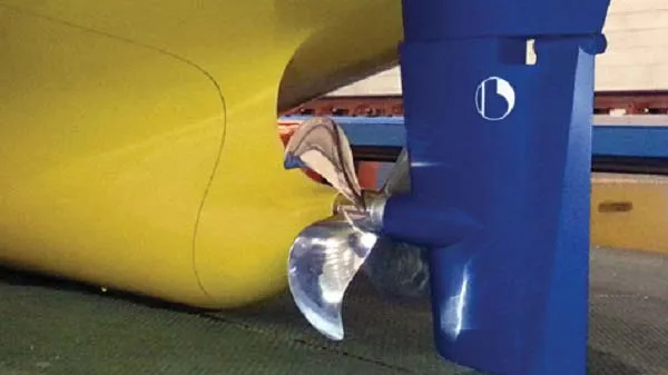 Cross Over Rudder model for performance test at Korean model test facility CMYK