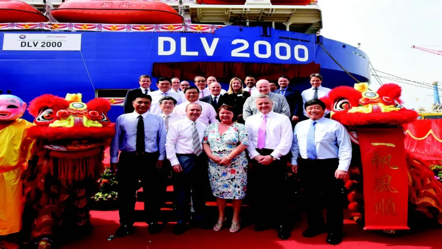 Keppel and McDermott celebrate their strong partnership during the naming ceremony of DLV 2000, a high-specification deepwater derrick lay vessel.