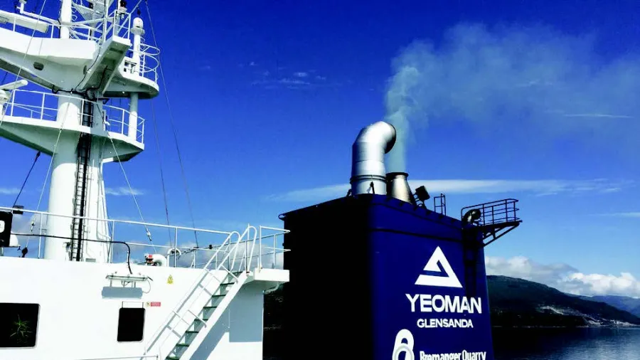 - The exhaust gas from the engine enters the scrubber at the bottom end, eventually leaving it at the top as clean, white smoke.
