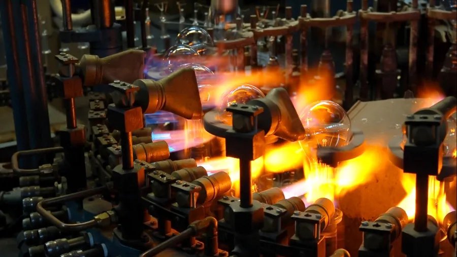 High temperature glass production with natural gas