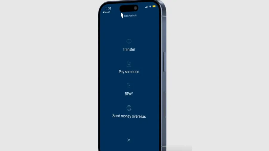 Bank Australia's mobile app (from the Bank Australia website)