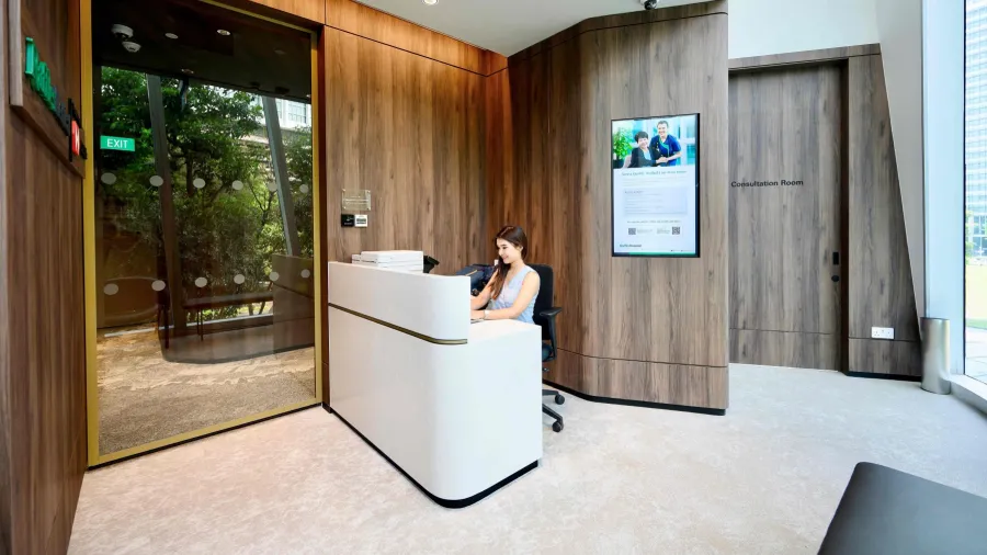 Reception area.