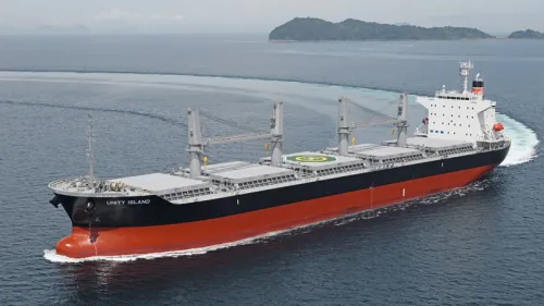 Imabari Shipbuilding completes 40,000-ton Unity Island