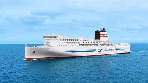Mitsubishi Shipbuilding delivers large car ferry Keyaki