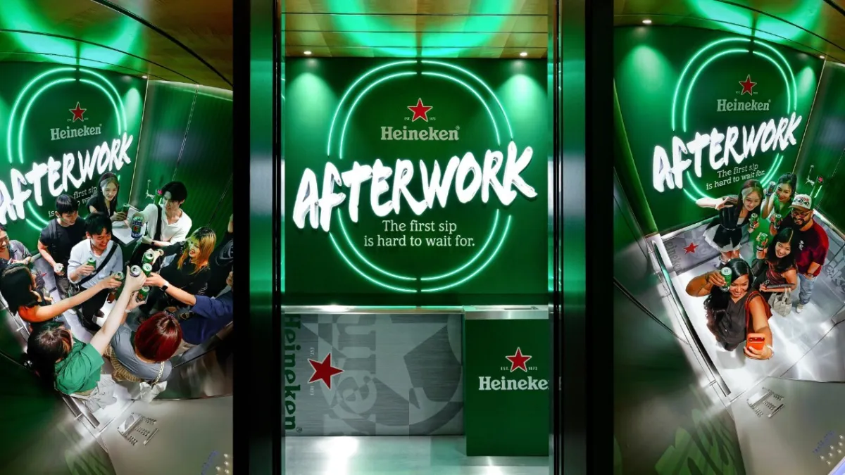 Heineken Singapore activates elevator afterwork campaign