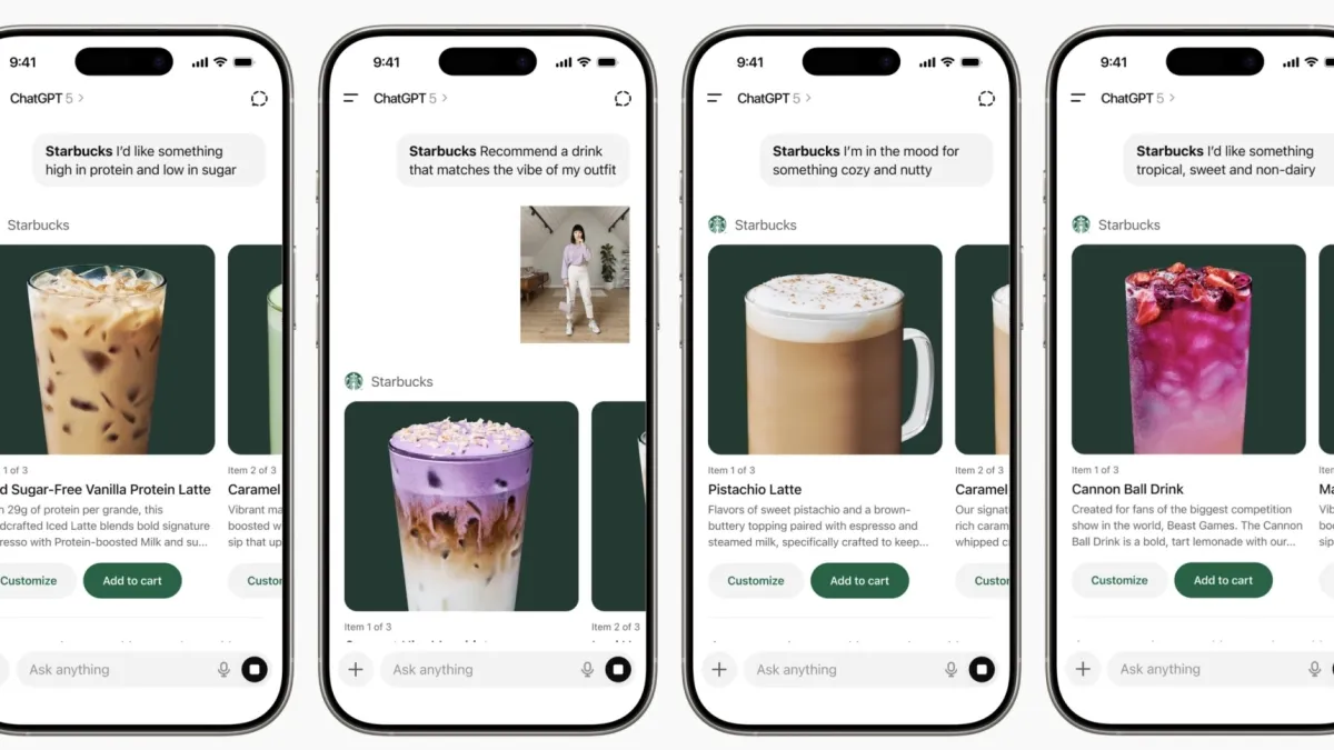 Starbucks launches ChatGPT integration to personalise drink discovery