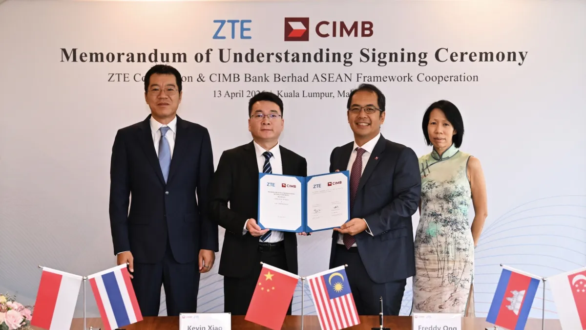 ZTE, CIMB expand partnership to support 5G rollout in Southeast Asia