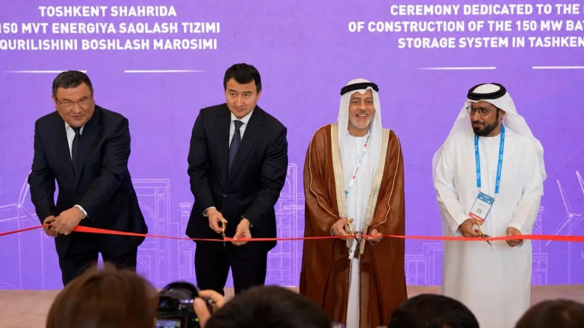 AMEA Power breaks ground on 150 MW/300 MWh BESS project in Uzbekistan