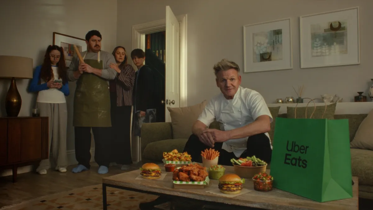 Uber Eats taps Gordon Ramsay to tell football fans to stop cooking