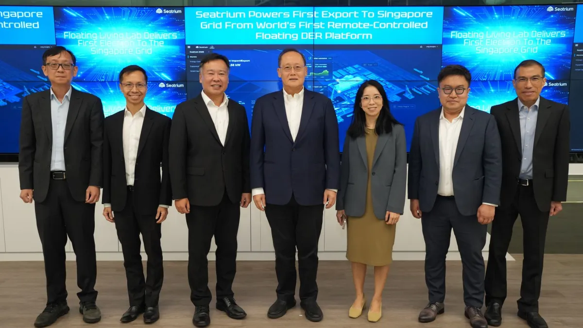 Seatrium starts exporting power from floating LNG-battery lab