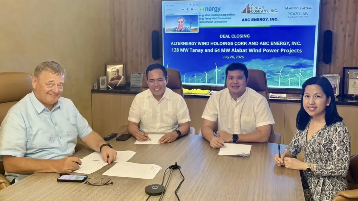 Alternergy completes $37.25m investment deal with A Brown for wind projects