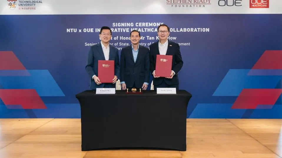 OUE funds NTU Singapore professorship in healthcare tech