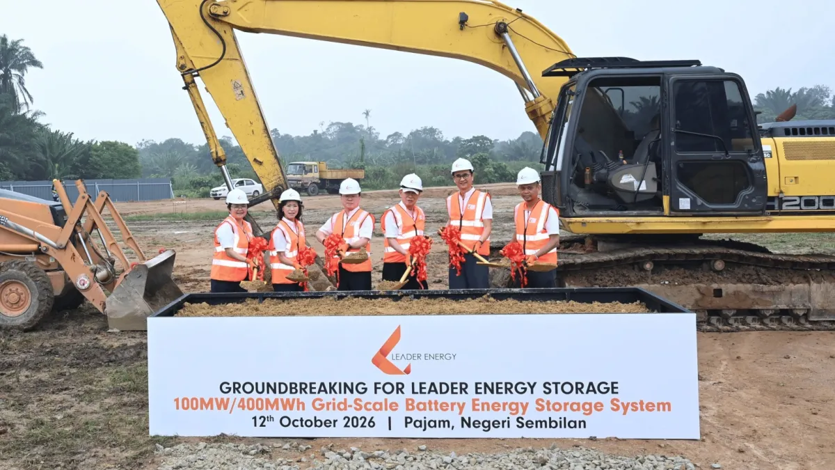 Leader Energy breaks ground on 100-MW battery project in Malaysia