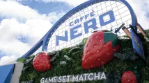 Caffè Nero serves tennis-themed Matcha at Wimbledon Station pop-up
